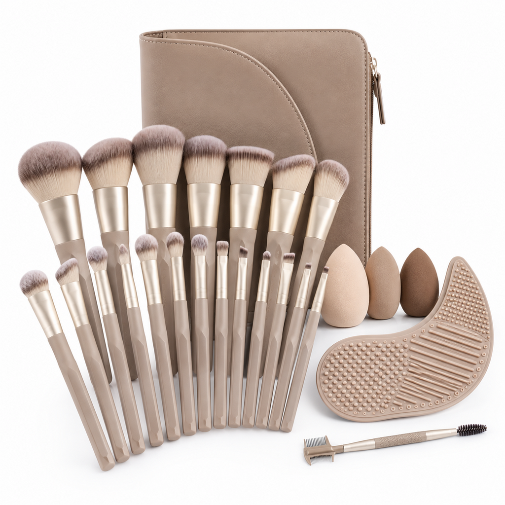24-Piece Precision Makeup Brush Studio Set with Case