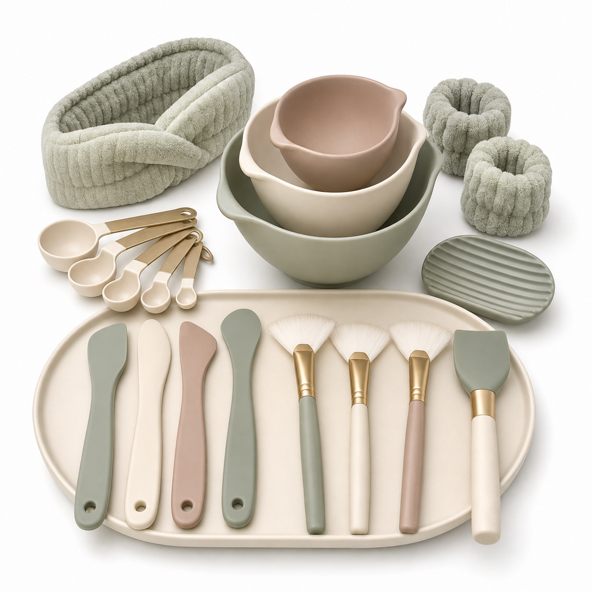 22-Piece Facial Mask Mixing and Application Studio Set