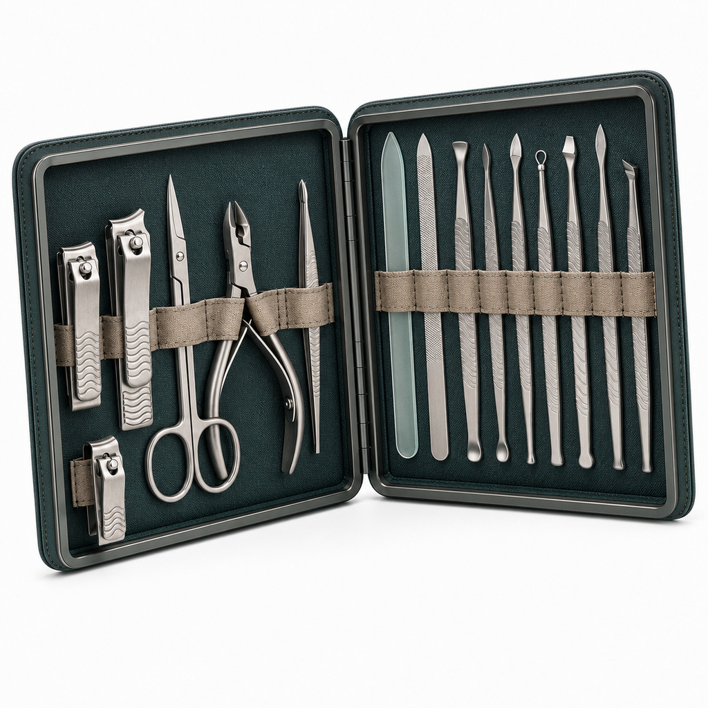 25-Piece Stainless Manicure and Pedicure Grooming Set