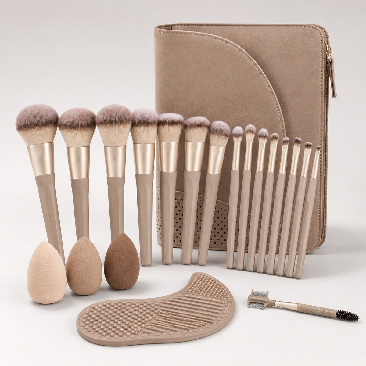 24-Piece Precision Makeup Brush Studio Set with Case
